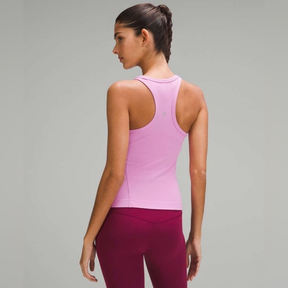 Lulu Align Waist-Length Racerback Tank Top in Dahlia Mauve - Picture 2 of 7